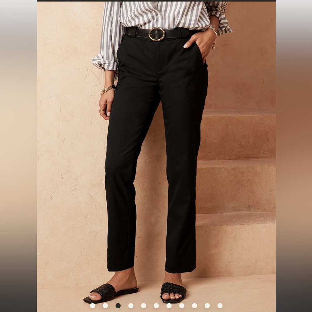 🆕 BANANA REPUBLIC Black Straight Pants 🖤⚫️🐧